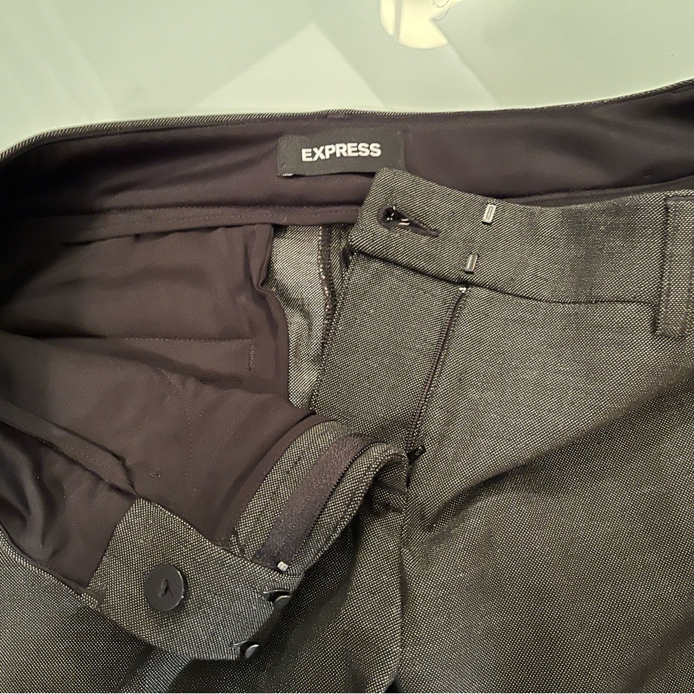 Express Editor Barely Boot Low Rise Charcoal Grey Trousers Size 4R